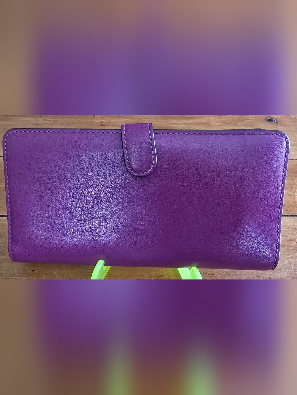 Coach Purple Skinny Wallet - Picture 2 of 7